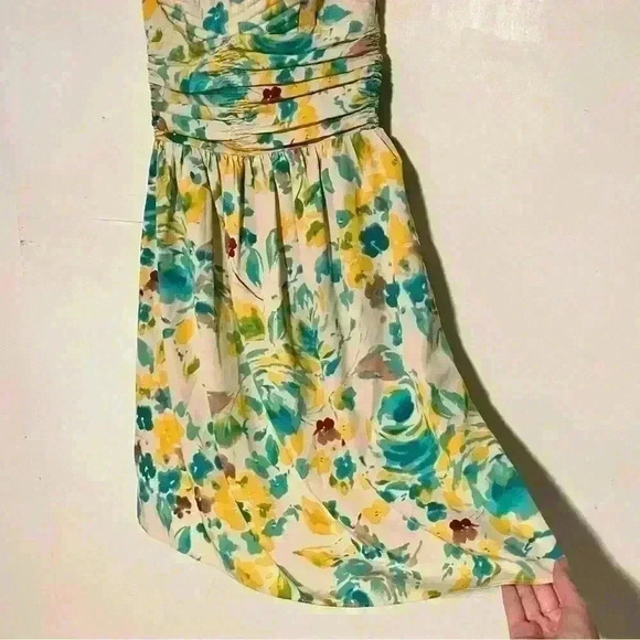 Gianni Bini Strapless Dress Floral Mini Sundress Strapless Summer Womens Size 0 - Picture 6 of 10